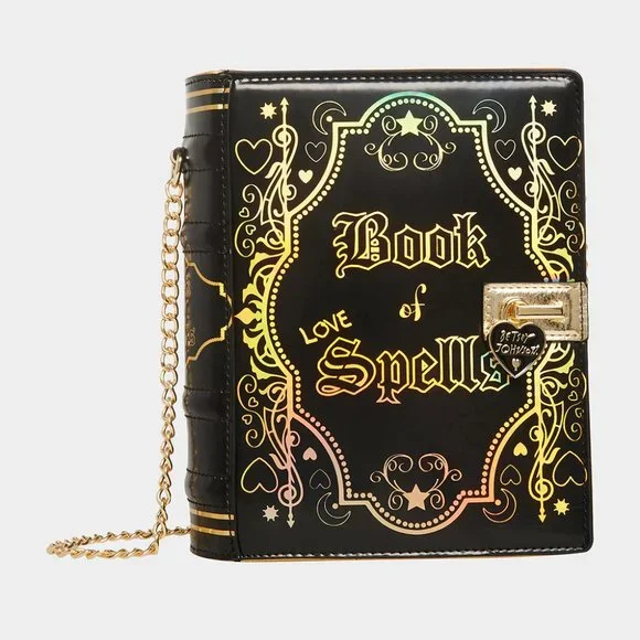 Betsey Johnson Kitsch Book Of Spells Black Crossbody Bag BJ33645F New Sealed - Picture 1 of 14